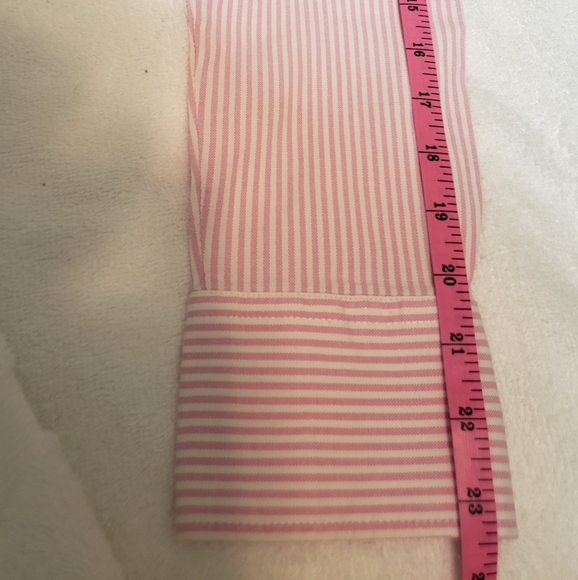 Zara Women's Long Sleeve Striped Button Down Shirt Pink and White Size S - Picture 9 of 16